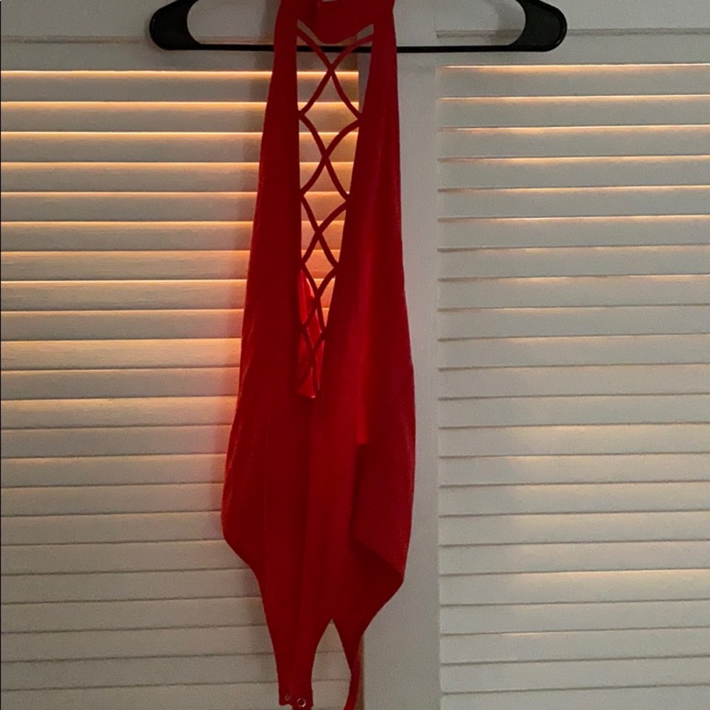 Red bodysuit